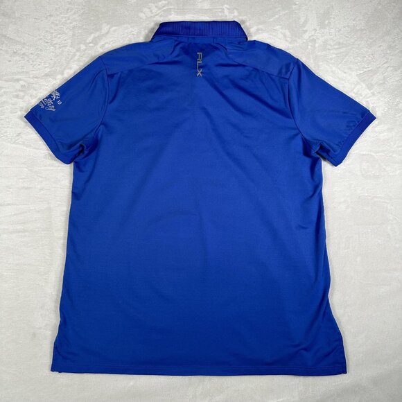 RLX Ralph Lauren Polo Shirt Men Size L Blue Short Sleeve Golf Embroidered Logo - Picture 11 of 11